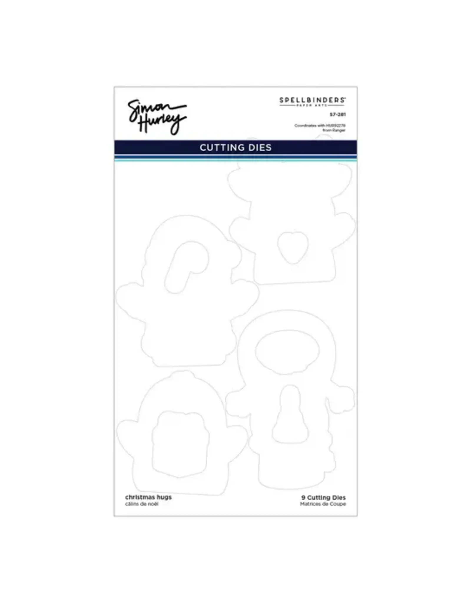 SPELLBINDERS SPELLBINDERS SIMON HURLEY CHRISTMAS HUGS DIE SET