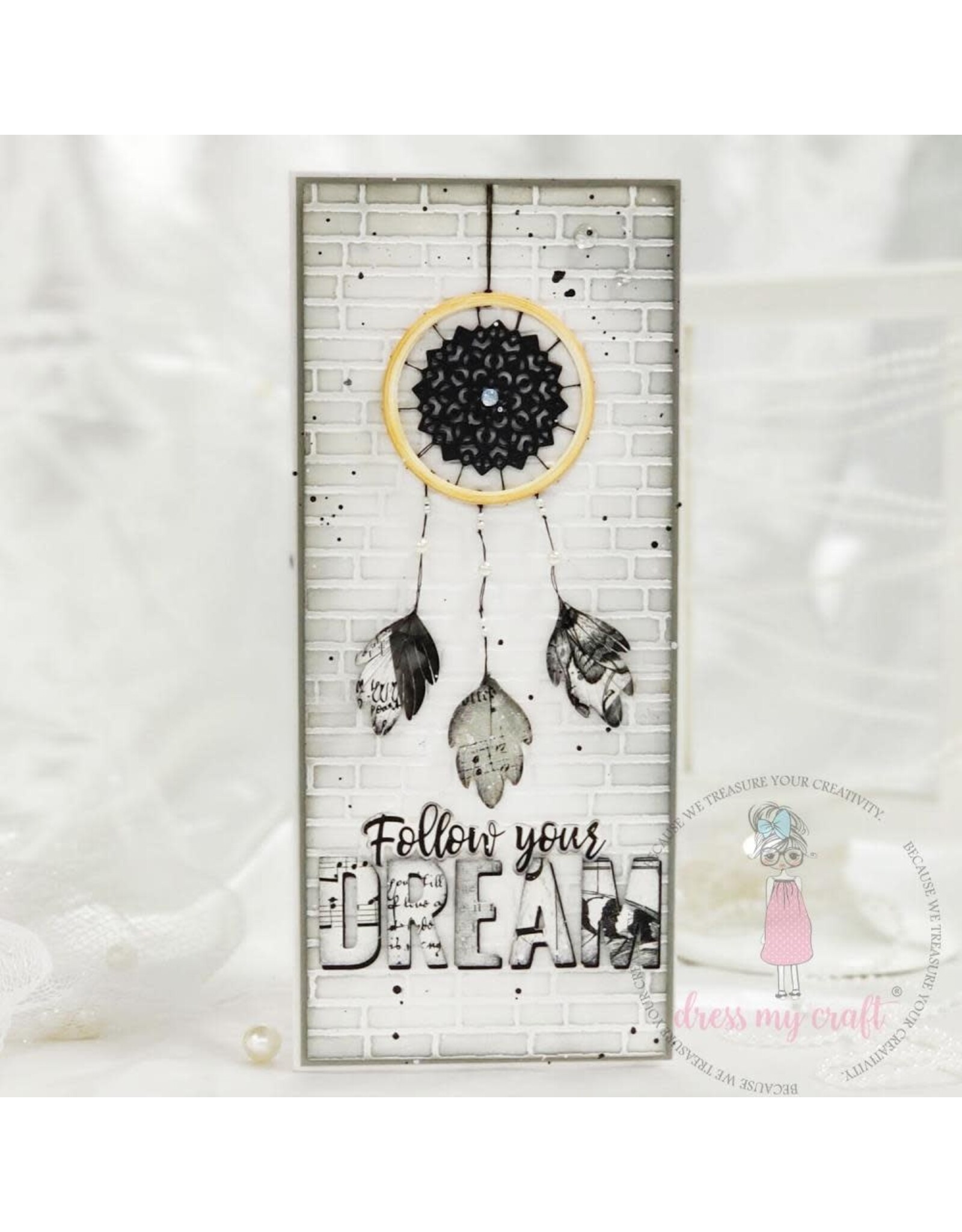 DRESS MY CRAFT DRESS MY CRAFT BRICK WALL EMBOSSING FOLDER