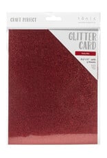 TONIC TONIC STUDIOS GLITTER CARD RUBY RITZ 8.5X11 5PK