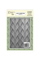LISA HORTON CRAFTS LISA HORTON CRAFTS LAYERED LEAVES 5x7 3D EMBOSSING FOLDER