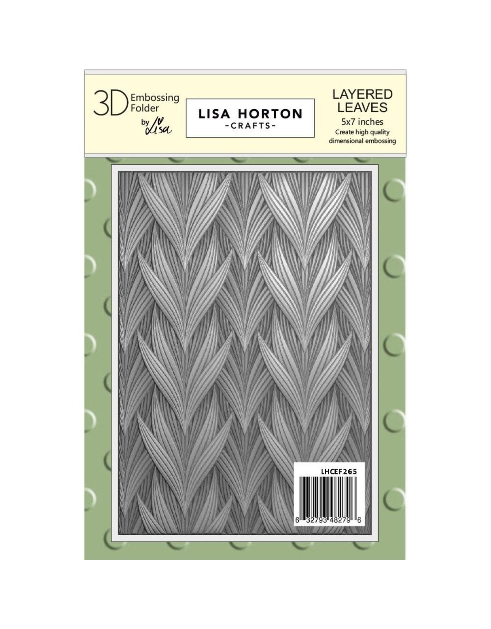 LISA HORTON CRAFTS LISA HORTON CRAFTS LAYERED LEAVES 5x7 3D EMBOSSING FOLDER
