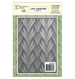 LISA HORTON CRAFTS LISA HORTON CRAFTS LAYERED LEAVES 5x7 3D EMBOSSING FOLDER