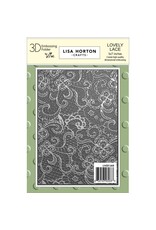 LISA HORTON CRAFTS LISA HORTON CRAFTS LOVELY LACE 5x7 3D EMBOSSING FOLDER