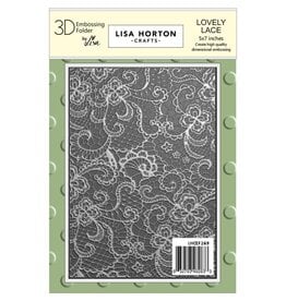 LISA HORTON CRAFTS LISA HORTON CRAFTS LOVELY LACE 5x7 3D EMBOSSING FOLDER
