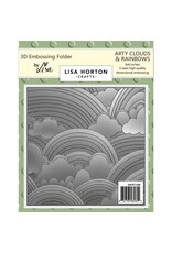 LISA HORTON CRAFTS LISA HORTON CRAFTS ARTY CLOUDS AND RAINBOWS 6x6 3D EMBOSSING FOLDER