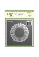 LISA HORTON CRAFTS LISA HORTON CRAFTS BRICKED WINDOW 6x6 3D EMBOSSING FOLDER