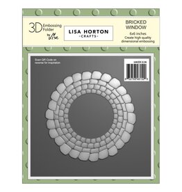 LISA HORTON CRAFTS LISA HORTON CRAFTS BRICKED WINDOW 6x6 3D EMBOSSING FOLDER