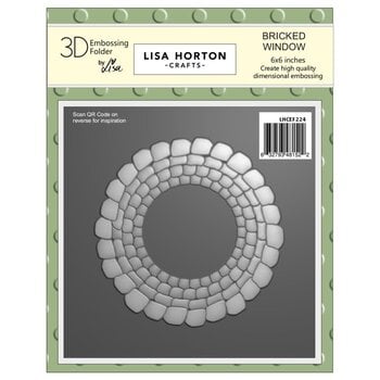 LISA HORTON CRAFTS LISA HORTON CRAFTS BRICKED WINDOW 6x6 3D EMBOSSING FOLDER