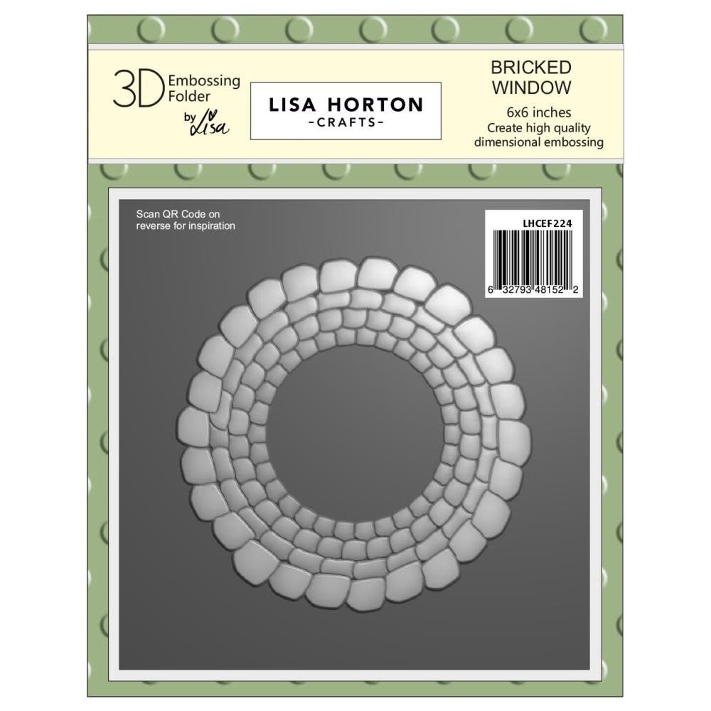 LISA HORTON CRAFTS LISA HORTON CRAFTS BRICKED WINDOW 6x6 3D EMBOSSING FOLDER