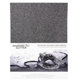 HARMONY PAPER HARMONY PAPER DIAMOND CHIC MIDNIGHT MASQUERADE 8.5x11 GLITTER CARDSTOCK 20/PK
