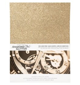 HARMONY PAPER HARMONY PAPER DIAMOND CHIC ROSE GOLD 8.5x11 GLITTER CARDSTOCK 20/PK