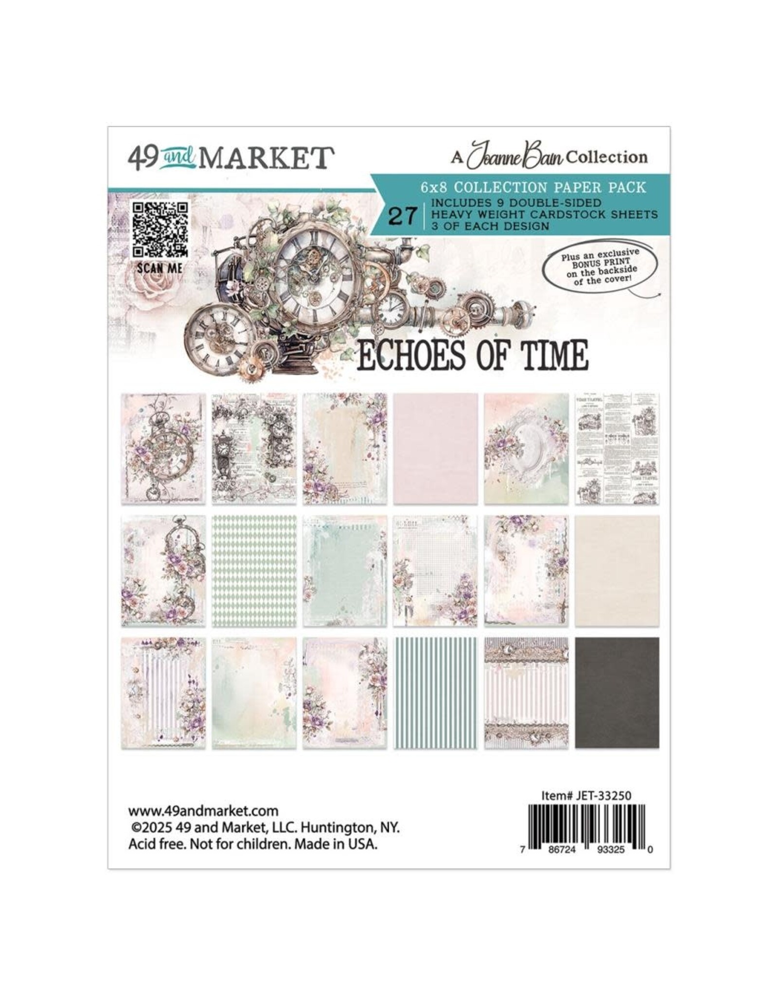 49 AND MARKET 49 AND MARKET ECHOES OF TIME 6x8 PAPER PACK 27 SHEETS