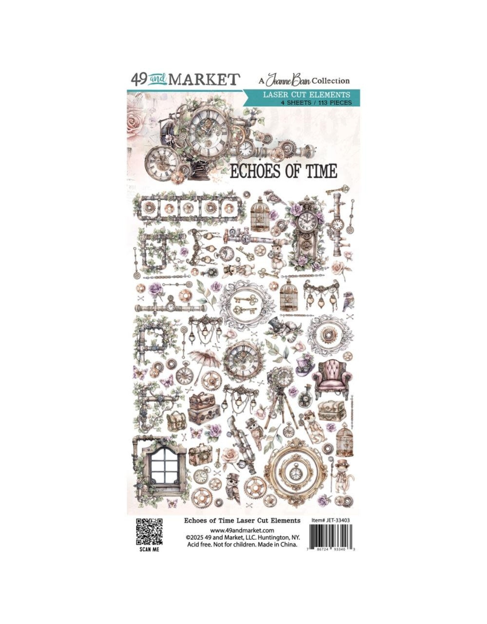 49 AND MARKET 49 AND MARKET ECHOES OF TIME 6x12 LASER CUT ELEMENTS