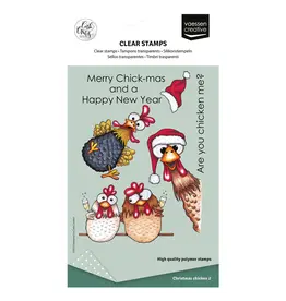 VAESSEN CREATIVE VAESSEN CREATIVE CHRISTMAS CHICKENS 2 CLEAR STAMP SET