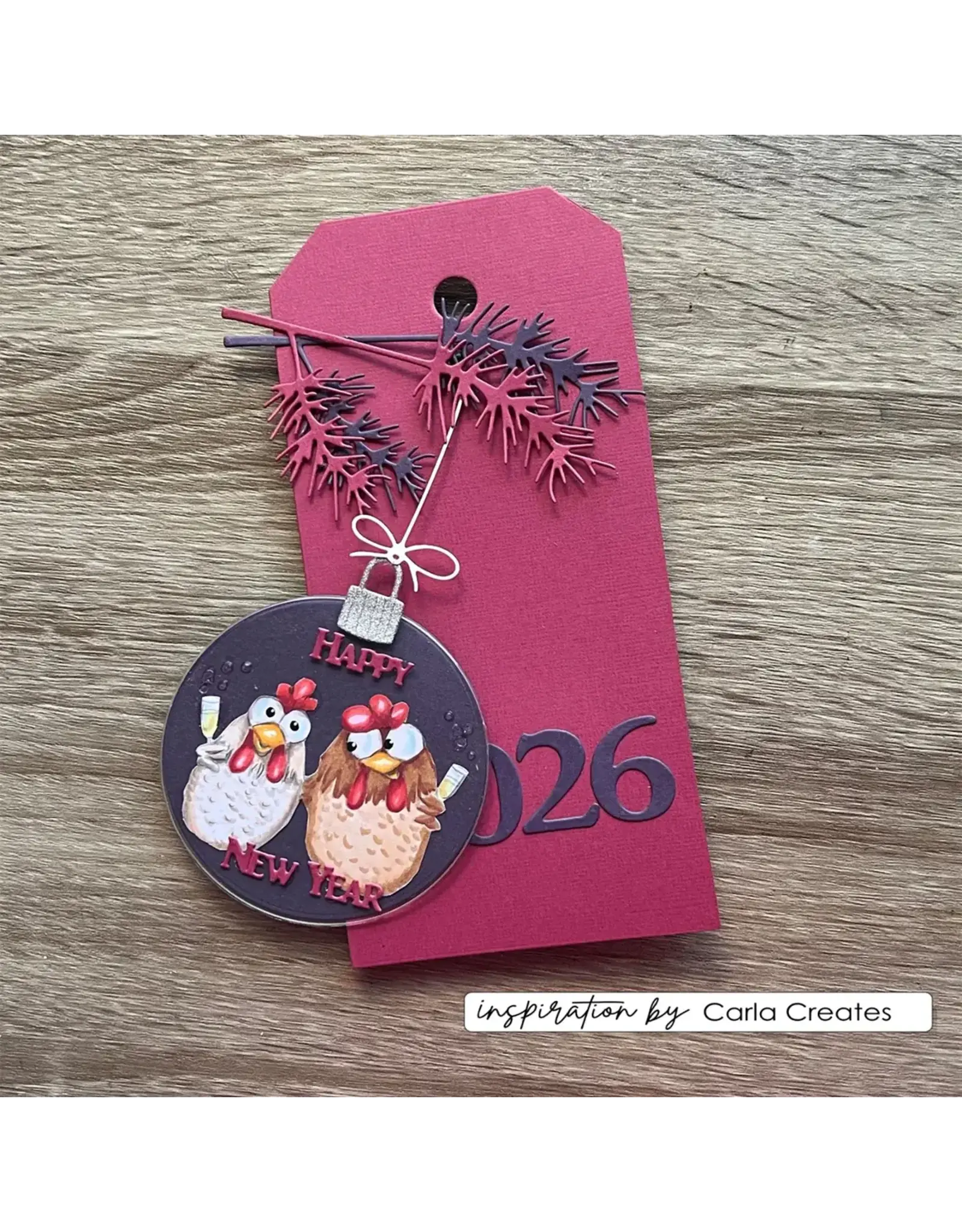 VAESSEN CREATIVE VAESSEN CREATIVE CHRISTMAS CHICKENS 2 CLEAR STAMP SET