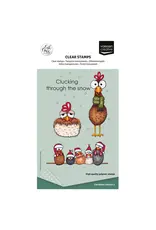 VAESSEN CREATIVE VAESSEN CREATIVE CHRISTMAS CHICKENS 1 CLEAR STAMP SET