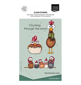 VAESSEN CREATIVE VAESSEN CREATIVE CHRISTMAS CHICKENS 1 CLEAR STAMP SET