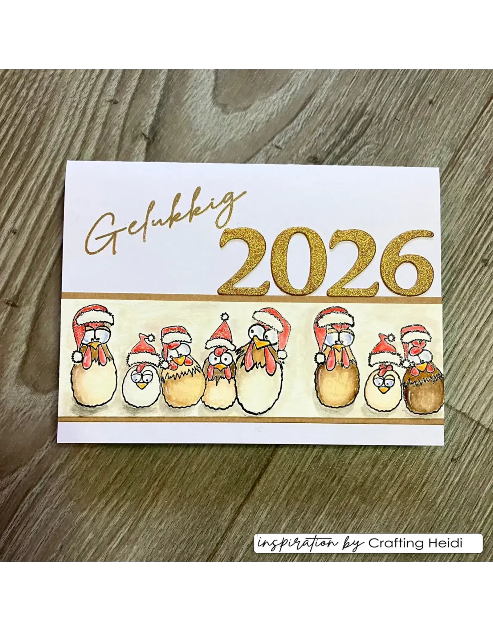 VAESSEN CREATIVE VAESSEN CREATIVE CHRISTMAS CHICKENS 1 CLEAR STAMP SET