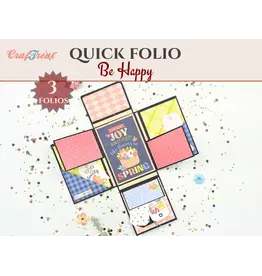 CRAFTREAT CRAFTREAT SCRAPBOOK BLANKS QUICK FOLIO BE HAPPY