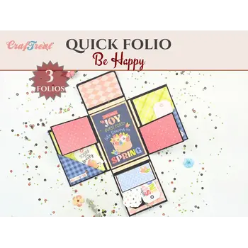 CRAFTREAT CRAFTREAT SCRAPBOOK BLANKS QUICK FOLIO BE HAPPY