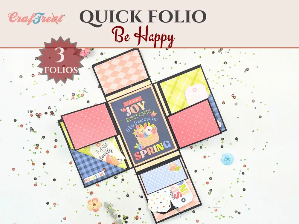 CRAFTREAT CRAFTREAT SCRAPBOOK BLANKS QUICK FOLIO BE HAPPY