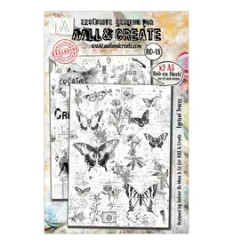 AALL & CREATE AALL & CREATE AUTOUR DE MWA #18 LYRICAL TRACES A5 RUB-ON SHEETS 2/PK