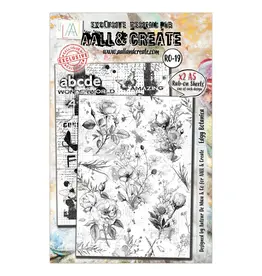 AALL & CREATE AALL & CREATE AUTOUR DE MWA #19 EDGY BOTANICA A5 RUB-ON SHEETS 2/PK