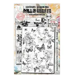 AALL & CREATE AALL & CREATE AUTOUR DE MWA #21 FLY AROUND A5 RUB-ON SHEETS 2/PK