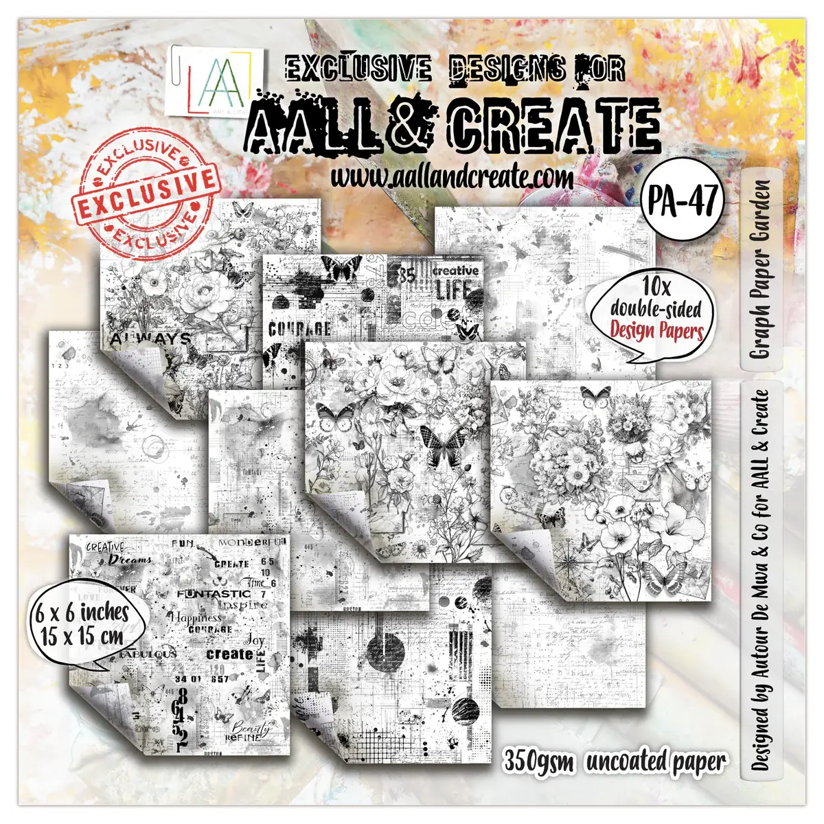 Mwa Layout AALL & CREATE AUTOUR DE MWA & CO #47 GRAPH PAPER GARDEN 6x6 DOUBLE ...