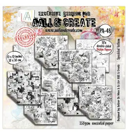 AALL & CREATE AALL & CREATE AUTOUR DE MWA & CO #48 SPECKLED VELLUM 12x12 DOUBLE-SIDED DESIGN PAPERS 10/PK