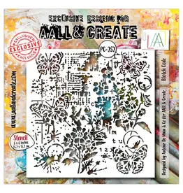 AALL & CREATE AALL & CREATE AUTOUR DE MWA #252 BLOTCH CODE 6X6 STENCIL