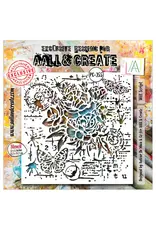 AALL & CREATE AALL & CREATE AUTOUR DE MWA #255 WILT SCRIPT 6X6 STENCIL