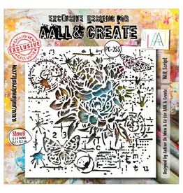 AALL & CREATE AALL & CREATE AUTOUR DE MWA #255 WILT SCRIPT 6X6 STENCIL
