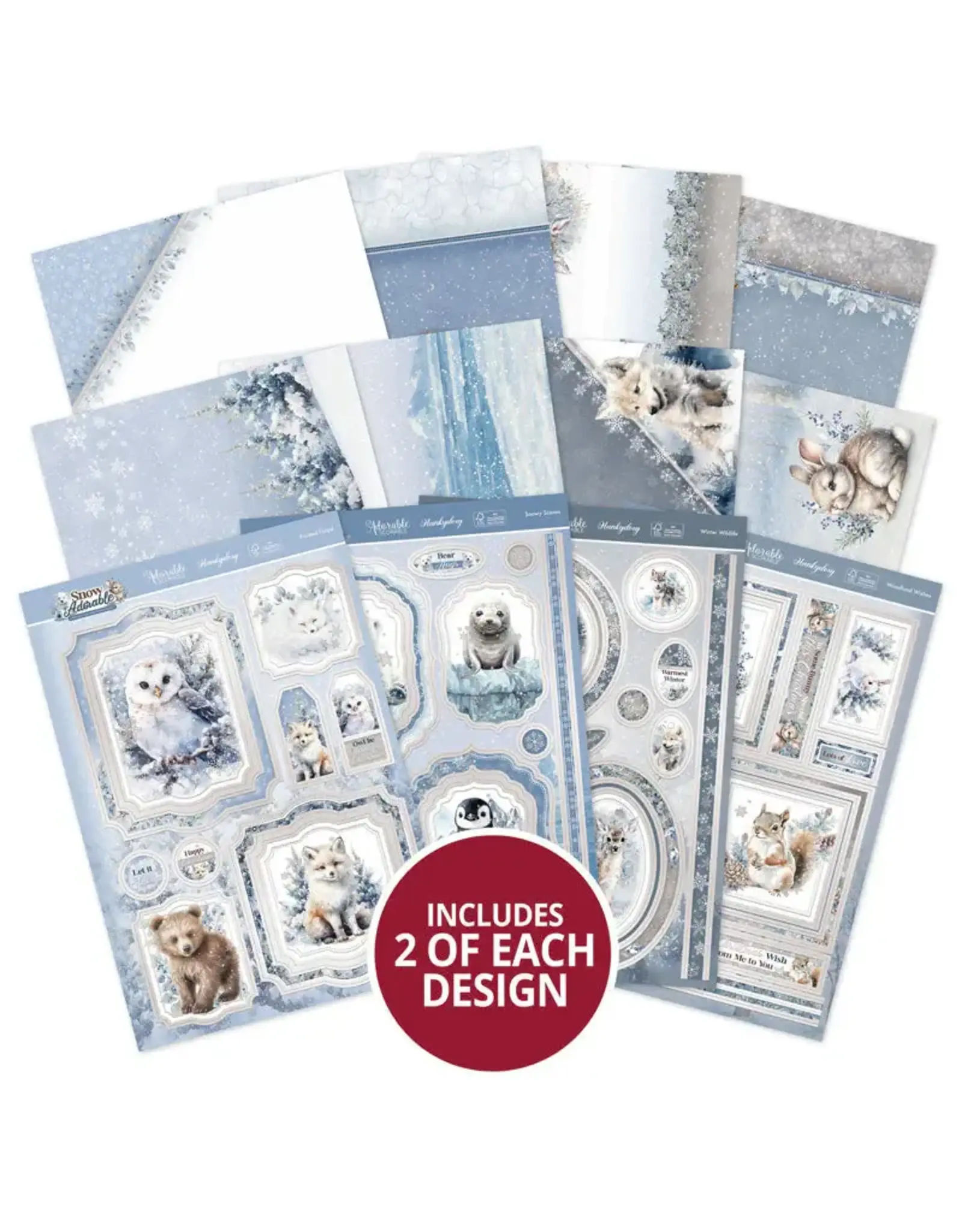 HUNKYDORY CRAFTS LTD. HUNKYDORY SNOW ADORABLE LUXURY TOPPER COLLECTION