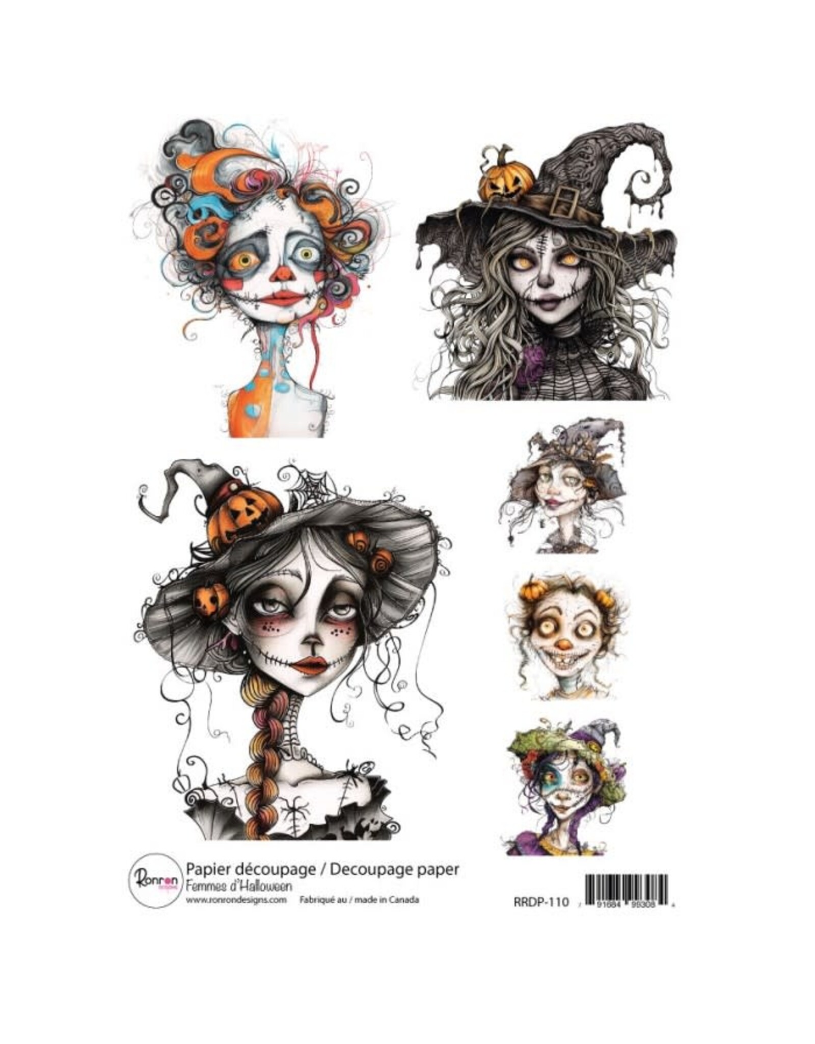 RONRON DESIGNS RONRON DESIGNS FEMMES D'HALLOWEEN RICE PAPER