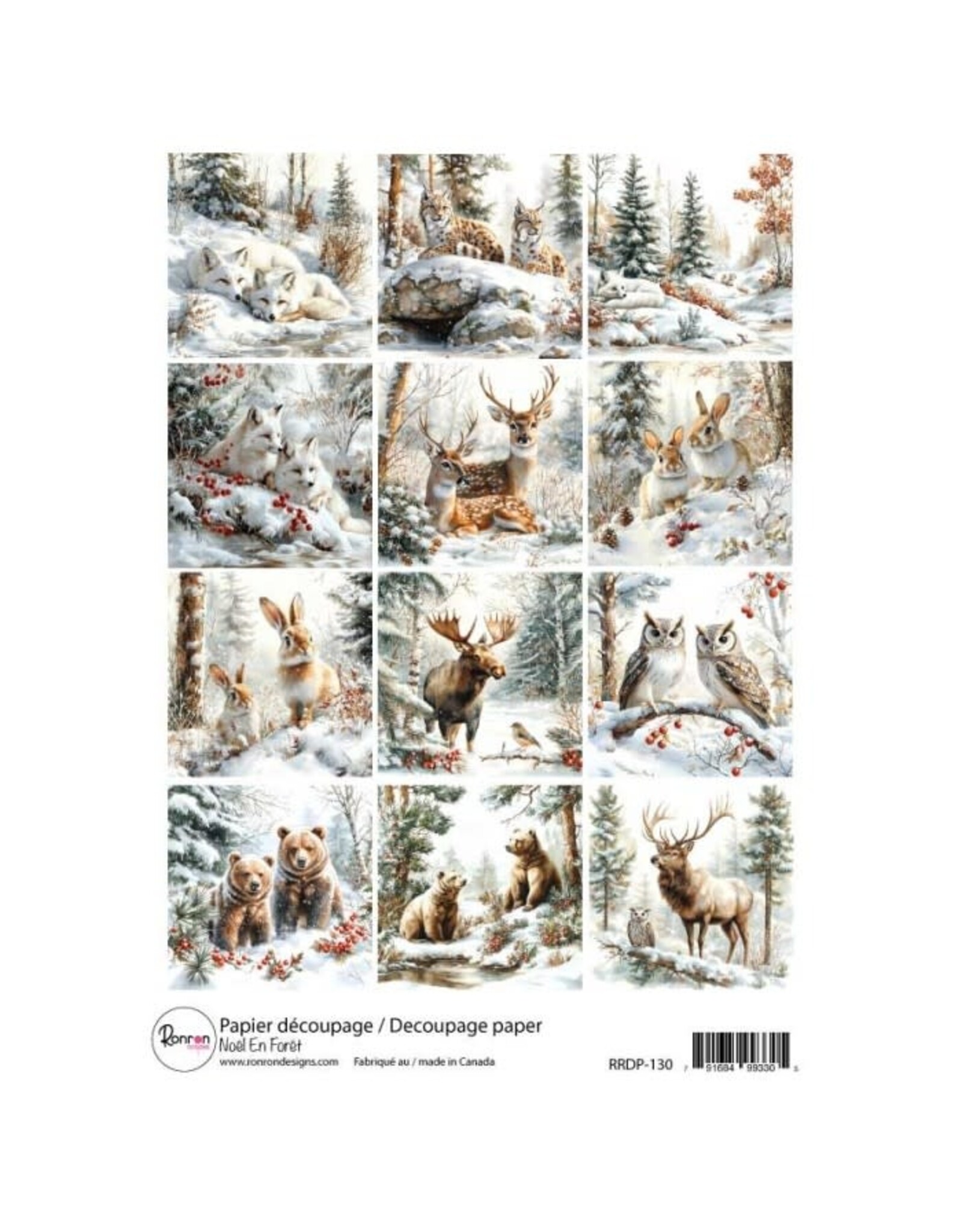 RONRON DESIGNS RONRON DESIGNS NOËL EN FÔRET RICE PAPER