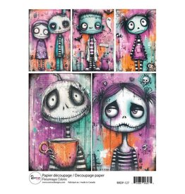 RONRON DESIGNS RONRON DESIGNS PERSONNAGES COLORÉS RICE PAPER