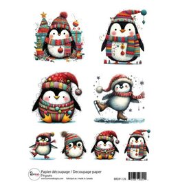 RONRON DESIGNS RONRON DESIGNS PINGOUINS RICE PAPER