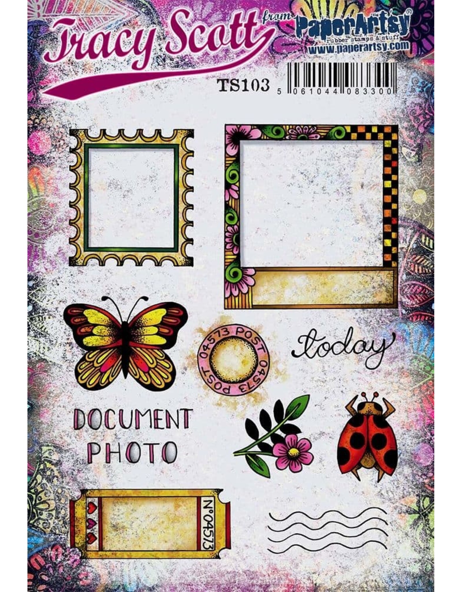 PAPER ARTSY PAPER ARTSY TRACY SCOTT TS103 CLING STAMP SET