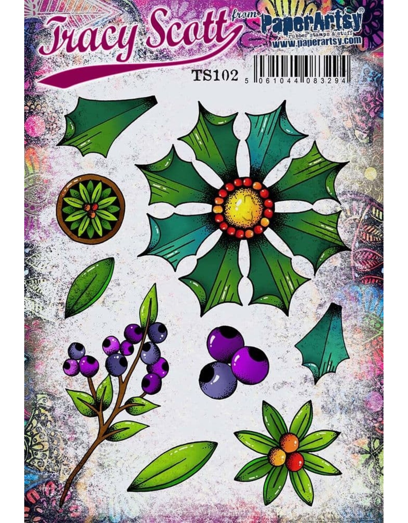 PAPER ARTSY PAPER ARTSY TRACY SCOTT TS102 CLING STAMP SET