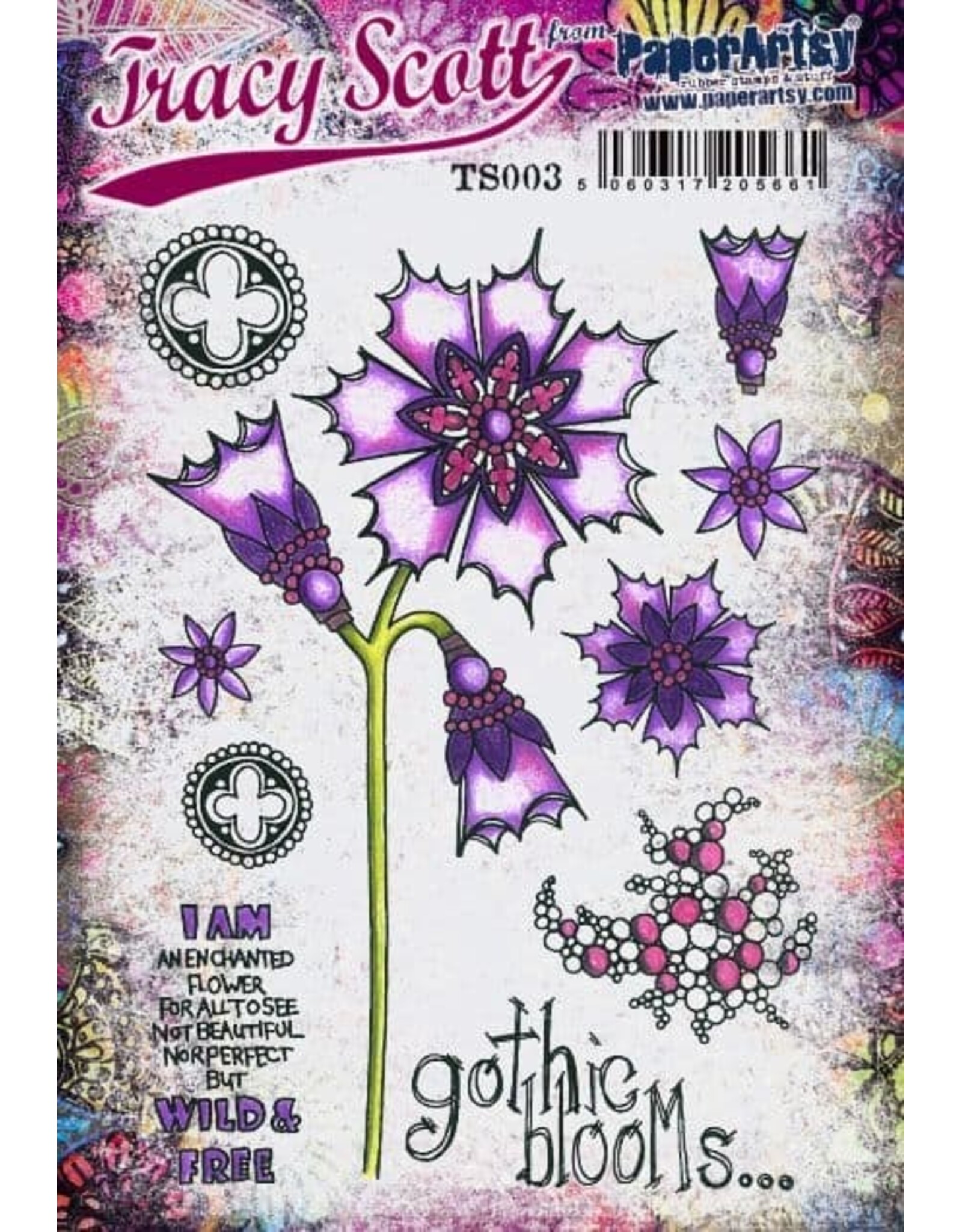 PAPER ARTSY PAPER ARTSY TRACY SCOTT TS003 CLING STAMP SET