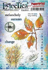 PAPER ARTSY PAPER ARTSY ECLECTICA ALISON BOMBER TWISTED LEAVES EDITION EAB53 CLING STAMP SET