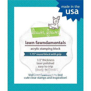 LAWN FAWN LAWN FAWN ACRYLIC BLOCK 1.75" ROUND WITH GRIP