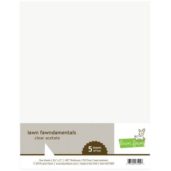 LAWN FAWN LAWN FAWN CLEAR ACETATE 8.5x11 5PK
