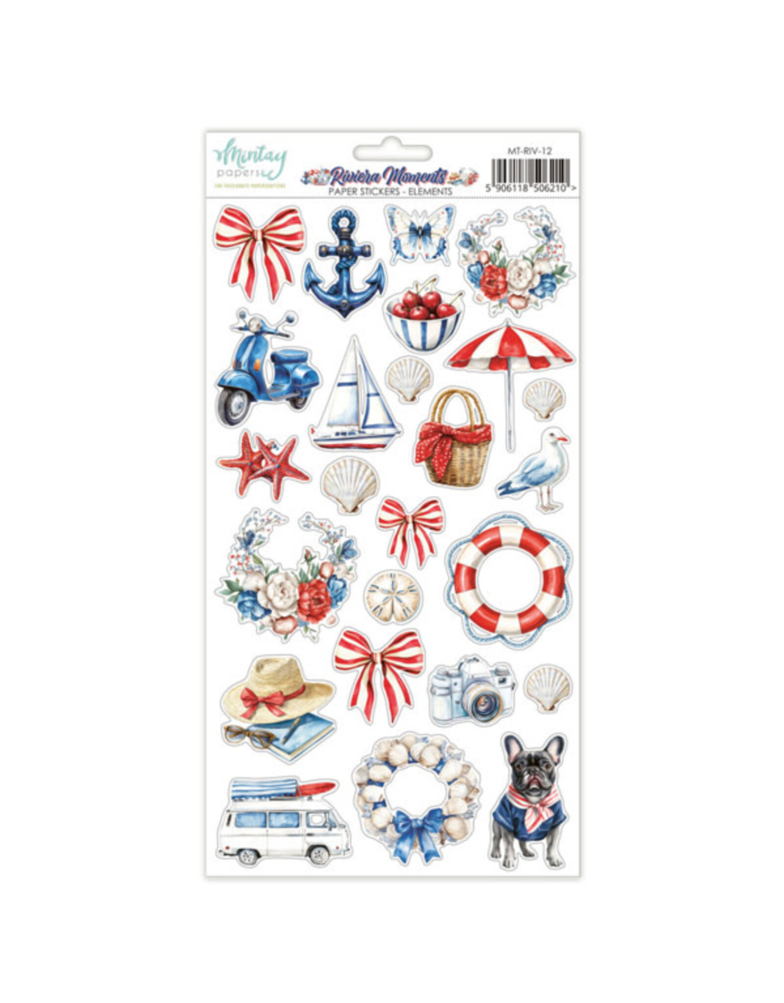 MINTAY MINTAY RIVIERA MOMENTS 6x12 PAPER STICKERS - ELEMENTS