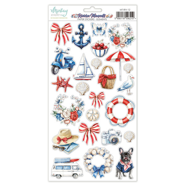 MINTAY MINTAY RIVIERA MOMENTS 6x12 PAPER STICKERS - ELEMENTS