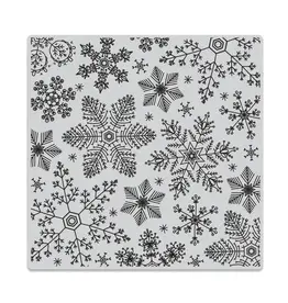 HERO ARTS HERO ARTS HAND DRAWN SNOWFLAKES BOLD PRINTS 6x6 CLING STAMP