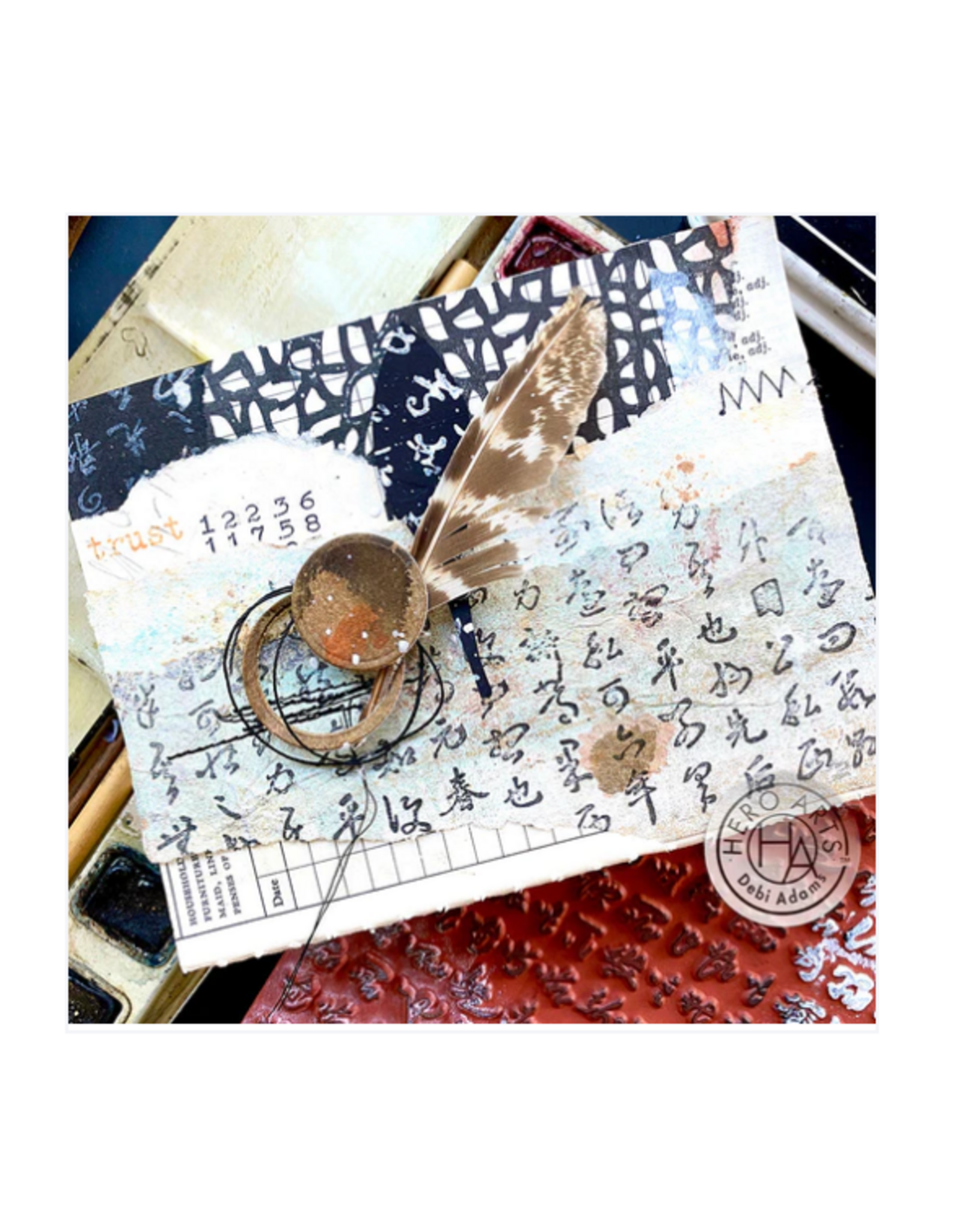 HERO ARTS HERO ARTS CALLIGRAPHY BOLD PRINTS 6x6 CLING STAMP