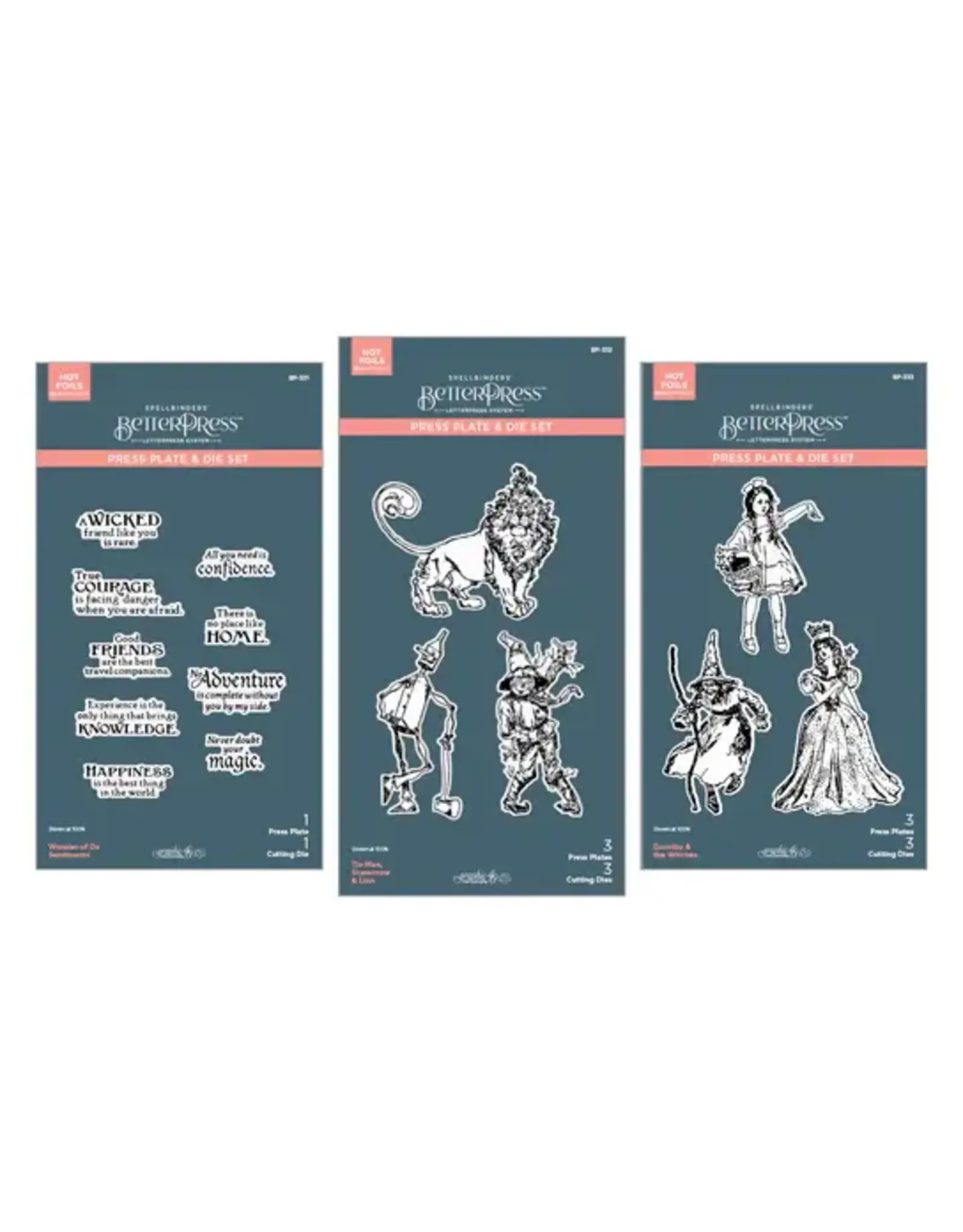 SPELLBINDERS SPELLBINDERS GRAPHIC 45 BETTERPRESS WONDER OF OZ COLLECTION PRESS PLATES & DIE SET BUNDLE
