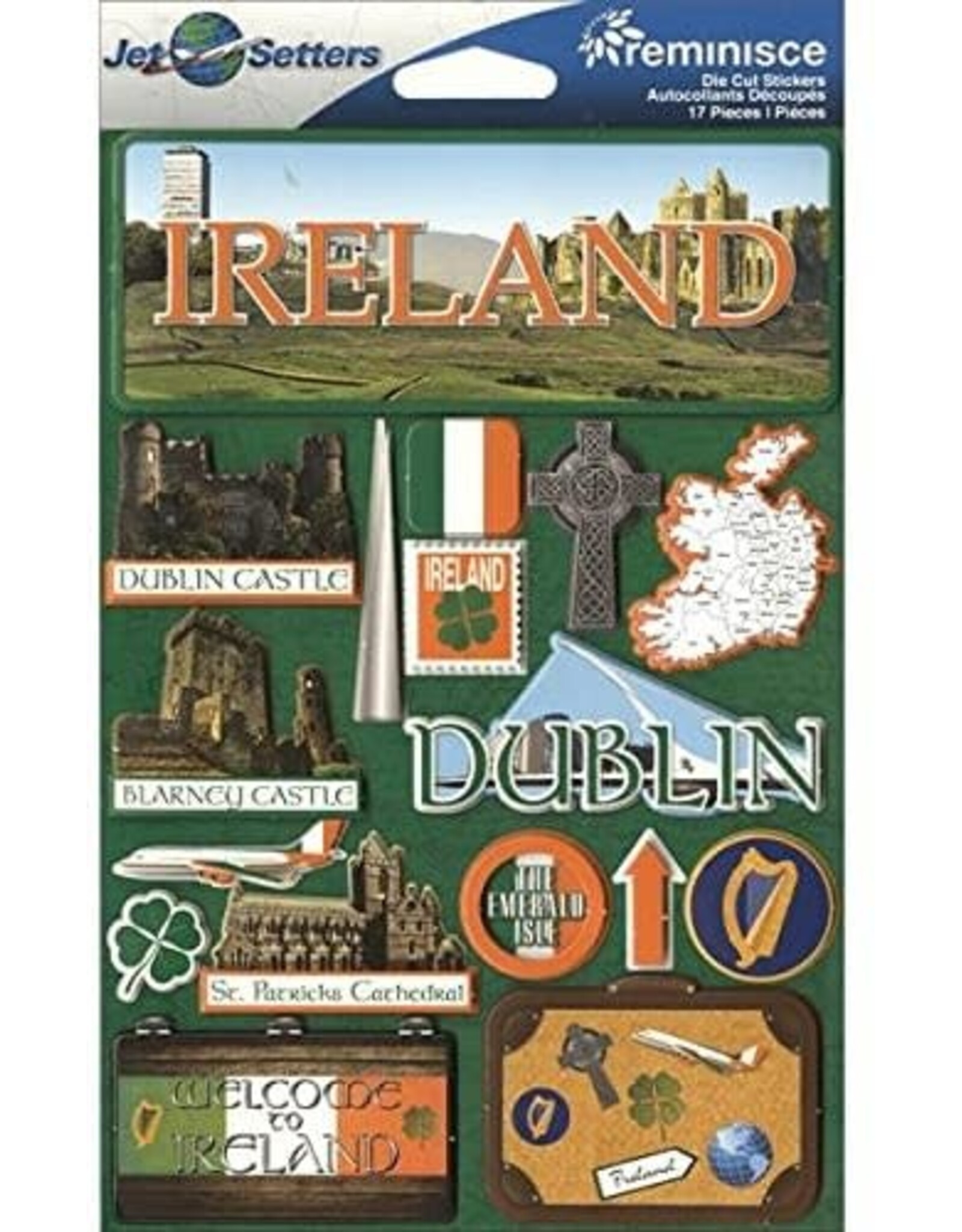 REMINISCE REMINISCE JET SETTERS IRELAND DIMENSIONAL STICKERS